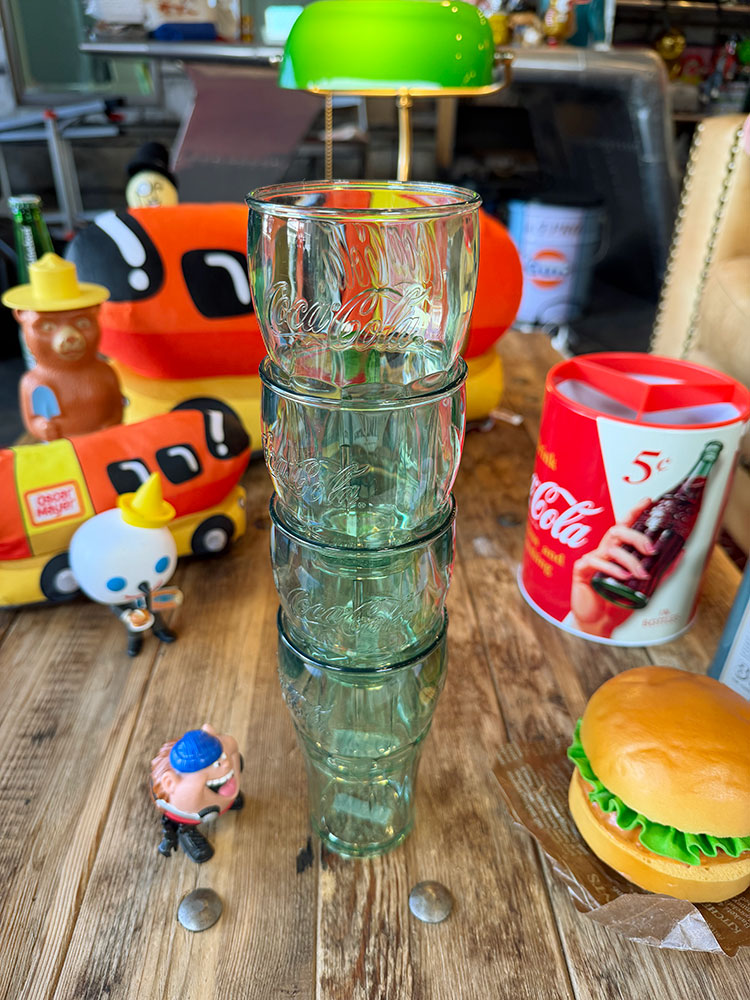 コカ・コーラ　コンツアーボトル　プラスチックカップ　（4個セット/グリーン） ■ アメリカン雑貨 アメリカ雑貨 | Coca Cola | 04