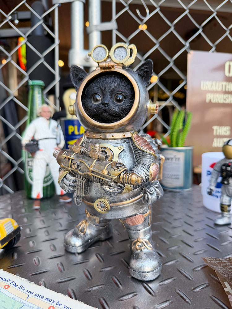 スチームパンク　スペースキャット　ポリレジン　オブジェ ■ アメリカン雑貨 アメリカ雑貨 | 