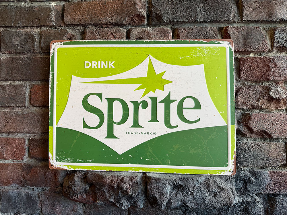 スプライト　ロゴ　エンボス　ティンサイン　ブリキ看板 ■ アメリカン雑貨 アメリカ雑貨 | 