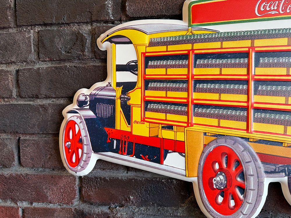 コカ・コーラ　デリバリートラック　ダイカット　エンボス　ティンサイン　ブリキ看板 ■ アメリカン雑貨 アメリカ雑貨 | Coca Cola | 01