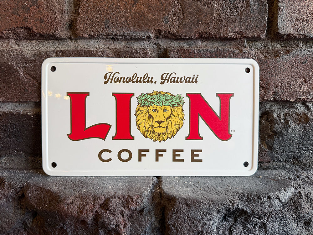 ライオンコーヒー　オフィシャルロゴ　ミニ看板　アルミサイン ■ アメリカン雑貨 アメリカ雑貨 | 