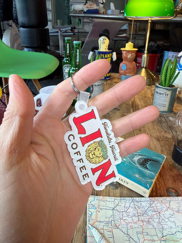 ライオンコーヒー　オフィシャル　ロゴ　アクリル　キーホルダー ■ アメリカン雑貨 アメリカ雑貨 | 