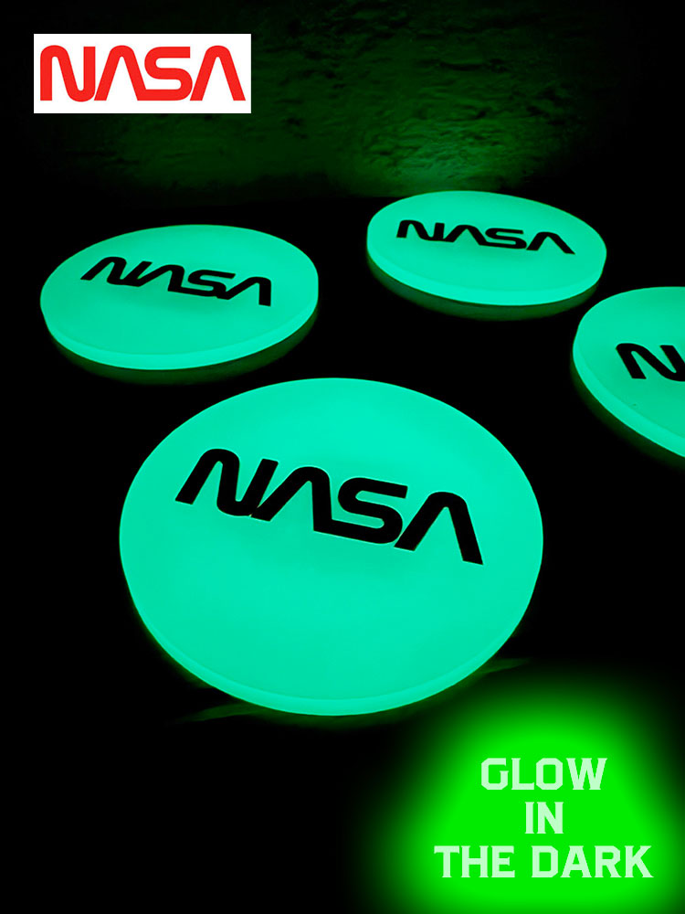 暗闇で光る！　蓄光仕様　NASA　ラバーコースター　単品 ■ アメリカン雑貨 アメリカ雑貨 | 