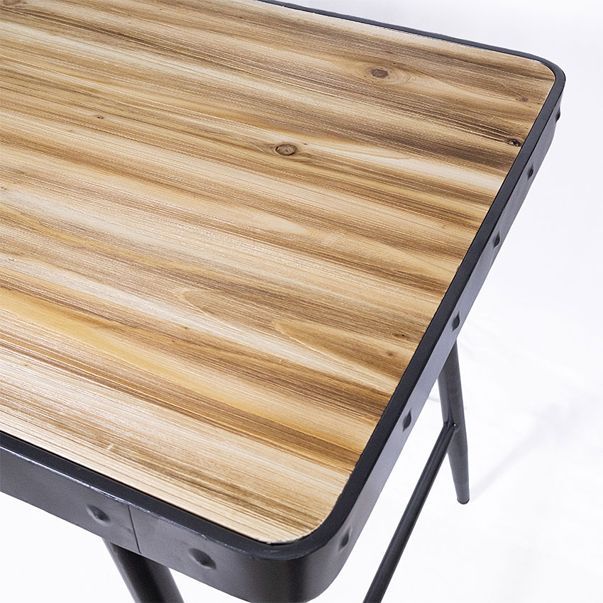 ミリタリーテイスト　ウッド＆アイアン　テーブル　グレー　全国送料無料（沖縄・離島除く）　秘密基地系ファニチャー　FML 爆買 |  | 04