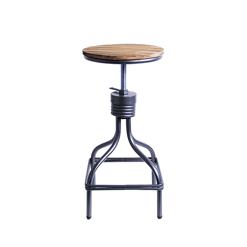 【2脚セット】ミリタリーテイスト　ウッド＆アイアン　スツール　（2脚セット）　送料無料（沖縄 離島除く）　秘密基地系ファニチャー　FML |  | 03