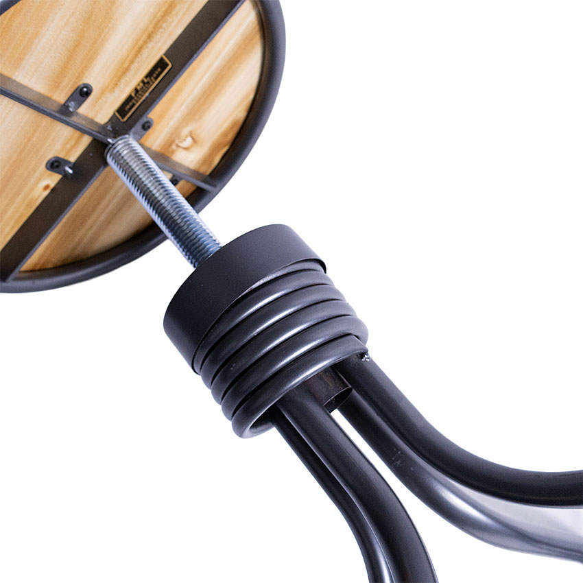 【2脚セット】ミリタリーテイスト　ウッド＆アイアン　スツール　（2脚セット）　送料無料（沖縄 離島除く）　秘密基地系ファニチャー　FML |  | 04