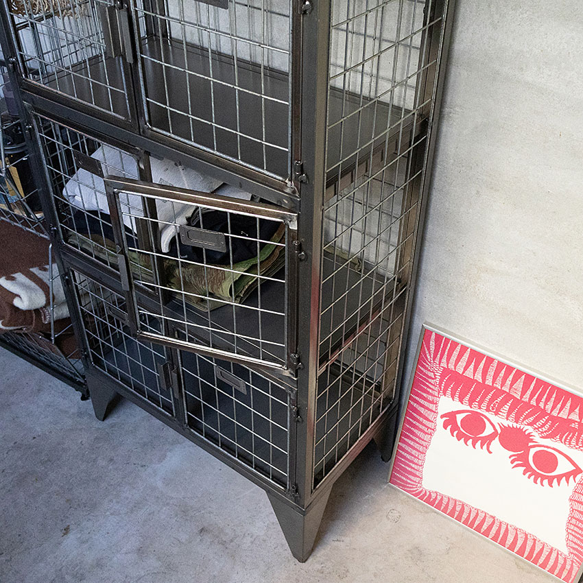 ミリタリーテイスト　メッシュロッカー　5段タイプ　全国送料無料（沖縄・離島除く）　秘密基地系ファニチャー　FML 爆買 |  | 07