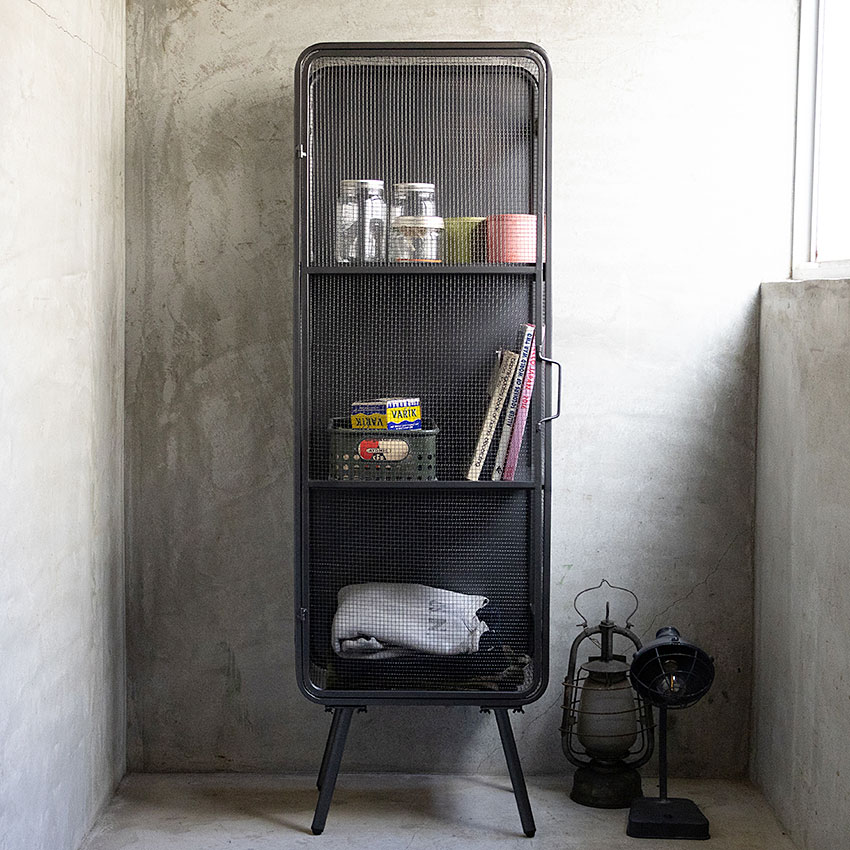 ミリタリーテイスト　メッシュキャビネット アンティークシルバー　全国送料無料（沖縄・離島除く）　秘密基地系ファニチャー　FML 爆買 |  | 02