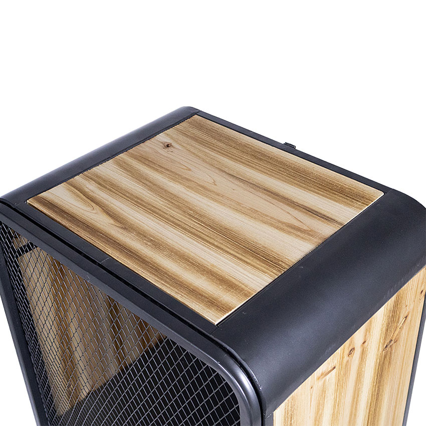 ミリタリーテイスト　ウッド＆アイアン　メッシュキャビネットM 　（2段タ）　送料無料（沖縄・離島除く）　秘密基地系ファニチャー　FML |  | 04