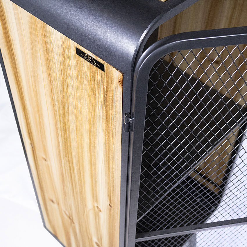 ミリタリーテイスト　ウッド＆アイアン　メッシュキャビネットM 　（2段タ）　送料無料（沖縄・離島除く）　秘密基地系ファニチャー　FML |  | 05