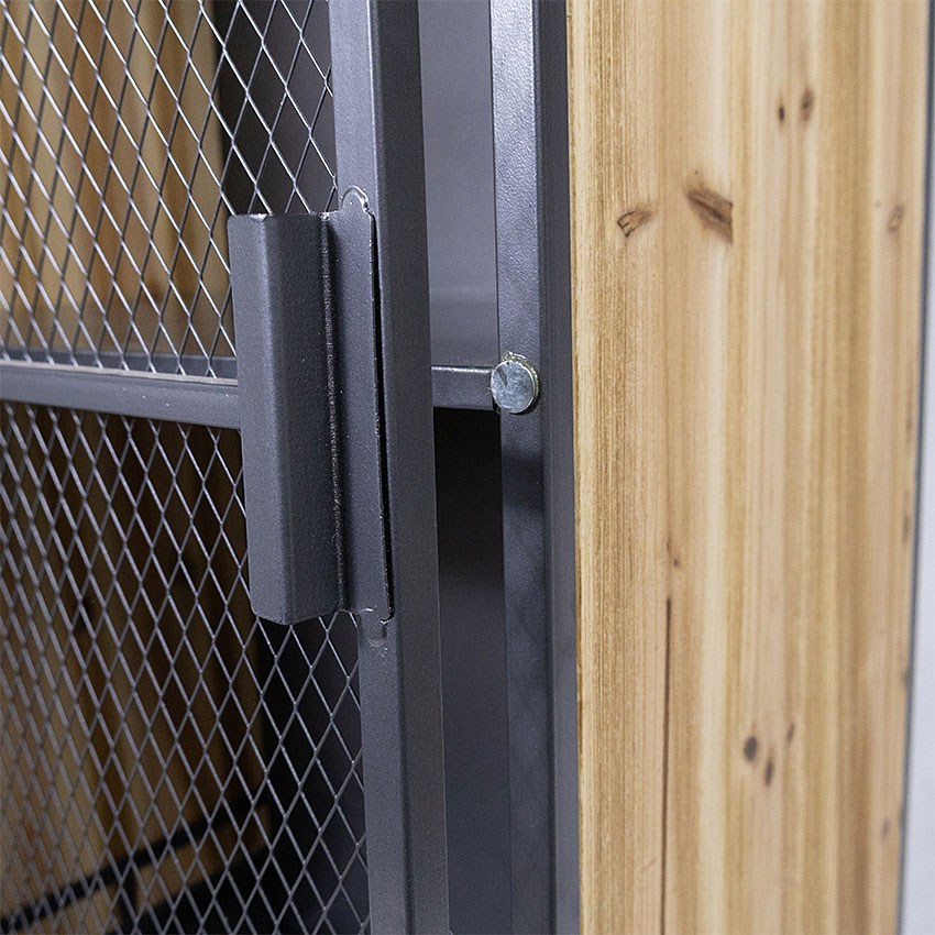 ミリタリーテイスト　ウッド＆アイアン　メッシュキャビネットM 　（2段タ）　送料無料（沖縄・離島除く）　秘密基地系ファニチャー　FML |  | 06