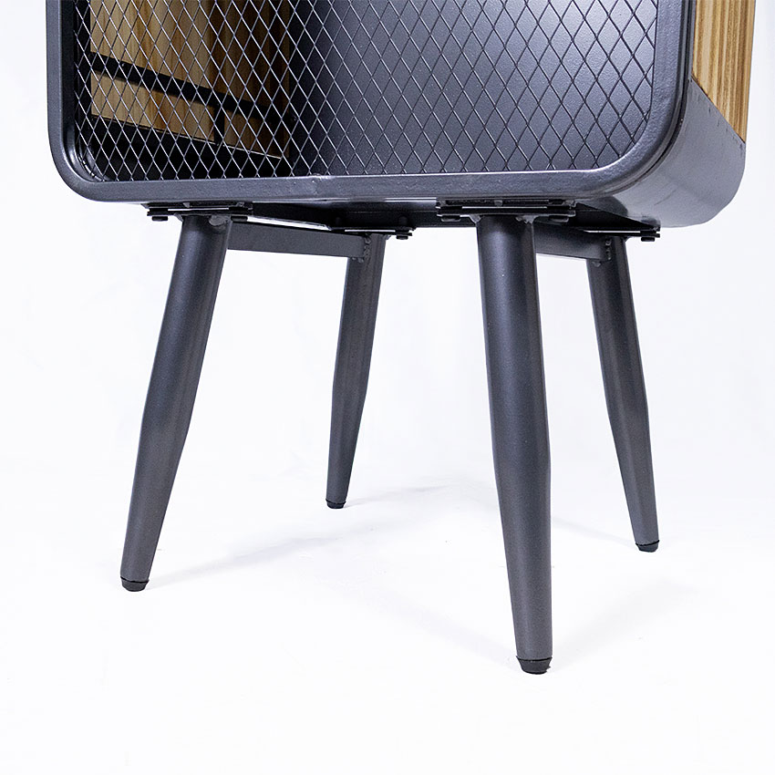 ミリタリーテイスト　ウッド＆アイアン　メッシュキャビネットM 　（2段タ）　送料無料（沖縄・離島除く）　秘密基地系ファニチャー　FML |  | 07