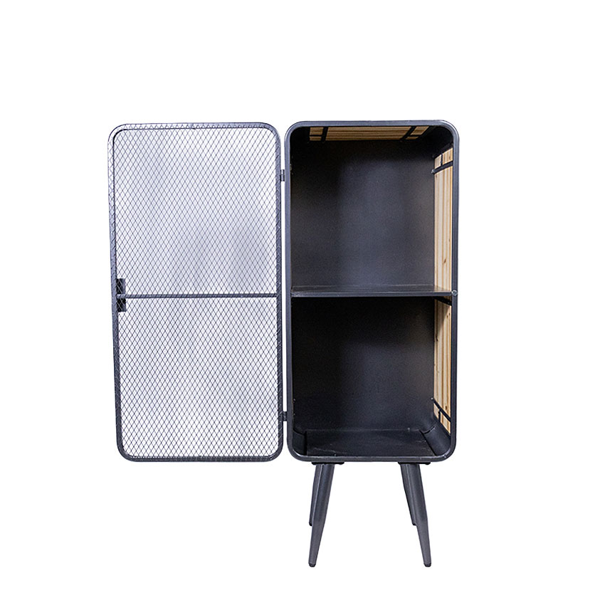 ミリタリーテイスト　ウッド＆アイアン　メッシュキャビネットM 　（2段タ）　送料無料（沖縄・離島除く）　秘密基地系ファニチャー　FML |  | 12