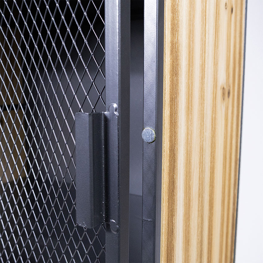 ミリタリーテイスト　ウッド＆アイアン　メッシュキャビネットL 　（3段）　送料無料（沖縄・離島除く）　秘密基地系ファニチャー　FML |  | 05