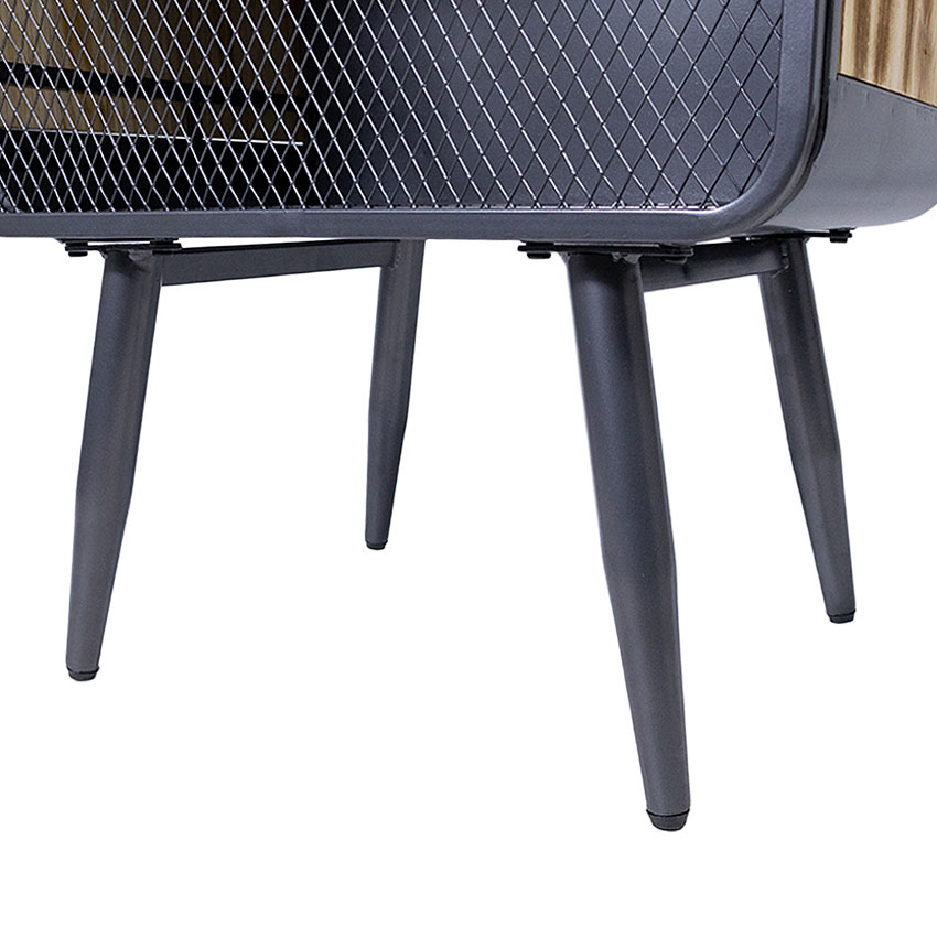 ミリタリーテイスト　ウッド＆アイアン　メッシュキャビネットL 　（3段）　送料無料（沖縄・離島除く）　秘密基地系ファニチャー　FML |  | 06