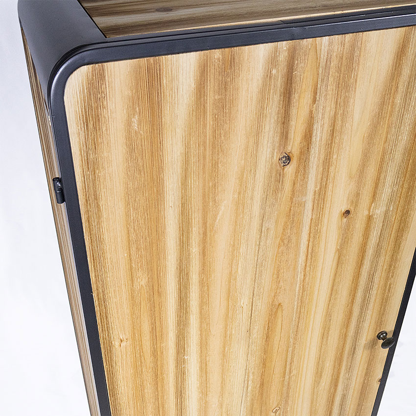 ミリタリーテイスト　ウッド＆アイアン　ウッドドア　キャビネットL 　（3段）　送料無料（沖縄・離島除く）　秘密基地系ファニチャー　FML |  | 04