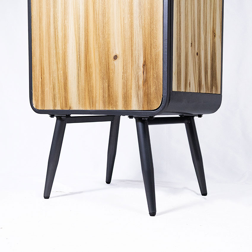 ミリタリーテイスト　ウッド＆アイアン　ウッドドア　キャビネットL 　（3段）　送料無料（沖縄・離島除く）　秘密基地系ファニチャー　FML |  | 05