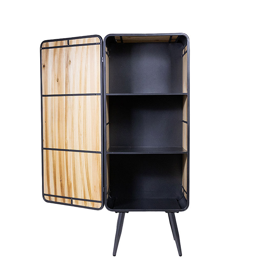 ミリタリーテイスト　ウッド＆アイアン　ウッドドア　キャビネットL 　（3段）　送料無料（沖縄・離島除く）　秘密基地系ファニチャー　FML |  | 08