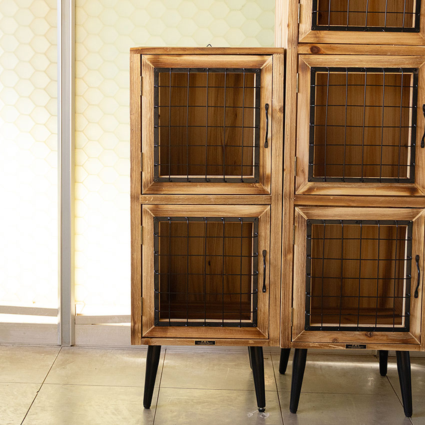 ミリタリーテイスト　ウッドキャビネットM　スリム　（2段タイプ）　全国送料無料（沖縄・離島除く）　秘密基地系ファニチャー　FML 爆買 |  | 01