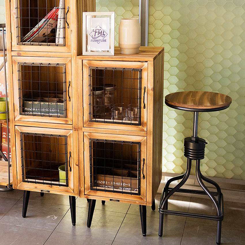 ミリタリーテイスト　ウッドキャビネットM　スリム　（2段タイプ）　全国送料無料（沖縄・離島除く）　秘密基地系ファニチャー　FML 爆買 |  | 02