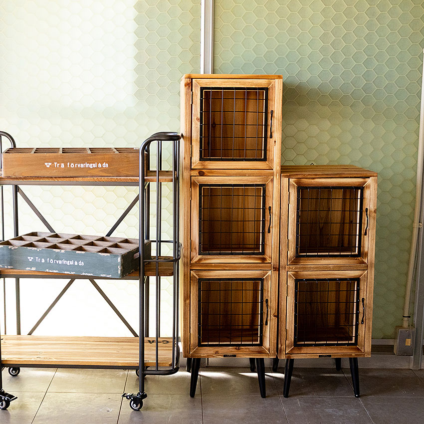 ミリタリーテイスト　ウッドキャビネットL　スリム　（3段タイプ）　全国送料無料（沖縄・離島除く）　秘密基地系ファニチャー　FML 爆買 |  | 02