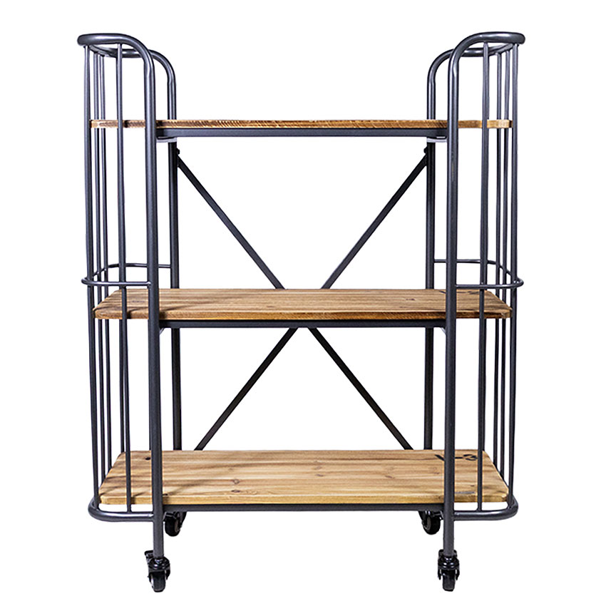 ミリタリーテイスト　ウッド＆アイアン　3段シェルフ　（横幅80cmタイプ）　全国送料無料（沖縄・離島除く）　秘密基地系ファニチャー　FML |  | 04