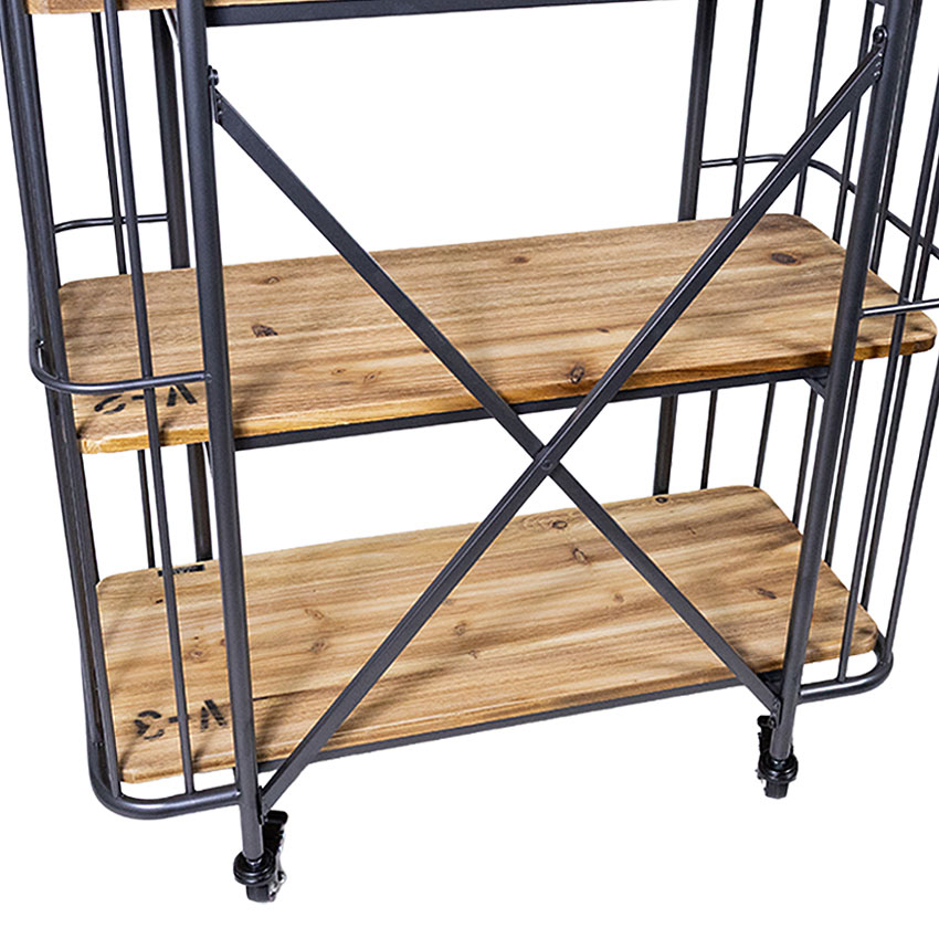 ミリタリーテイスト　ウッド＆アイアン　3段シェルフ　（横幅80cmタイプ）　全国送料無料（沖縄・離島除く）　秘密基地系ファニチャー　FML |  | 07