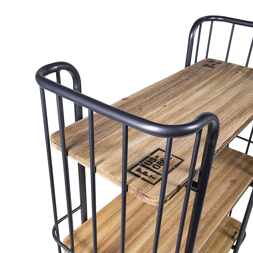 ミリタリーテイスト　ウッド＆アイアン　3段シェルフ　（横幅80cmタイプ）　全国送料無料（沖縄・離島除く）　秘密基地系ファニチャー　FML |  | 08