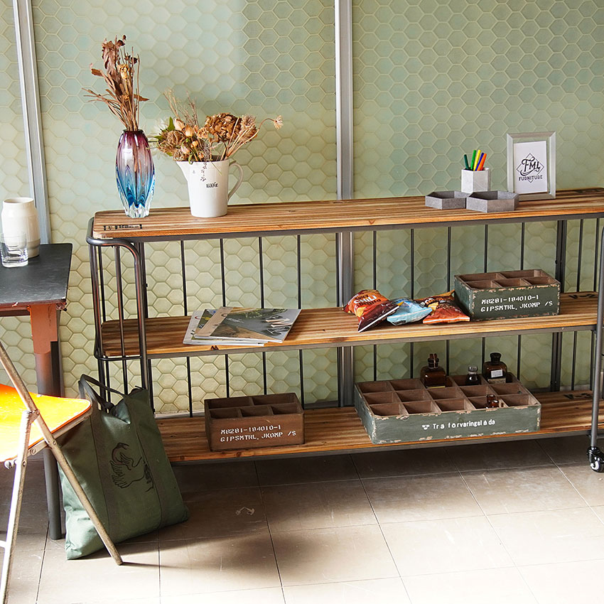 アイアンシェルフ（オープンシェルフ）｜ラック、シェルフ、本棚