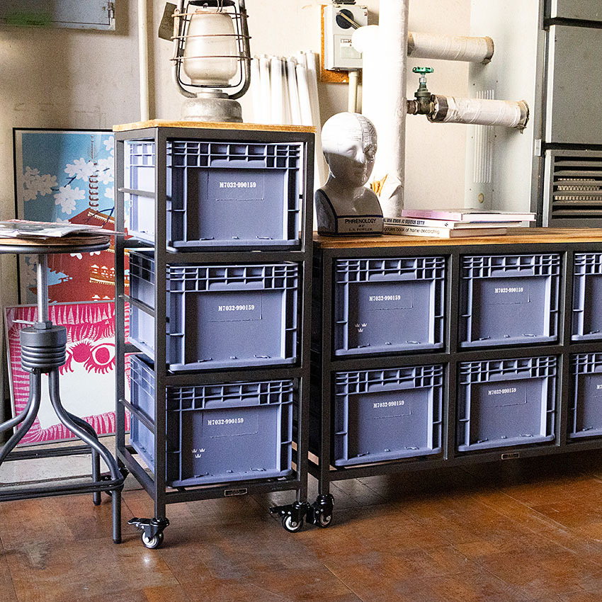 ミリタリーテイスト　アイアン＆プラスティック　キャビネット S　全国送料無料（沖縄・離島除く）　秘密基地系ファニチャー　FML | 