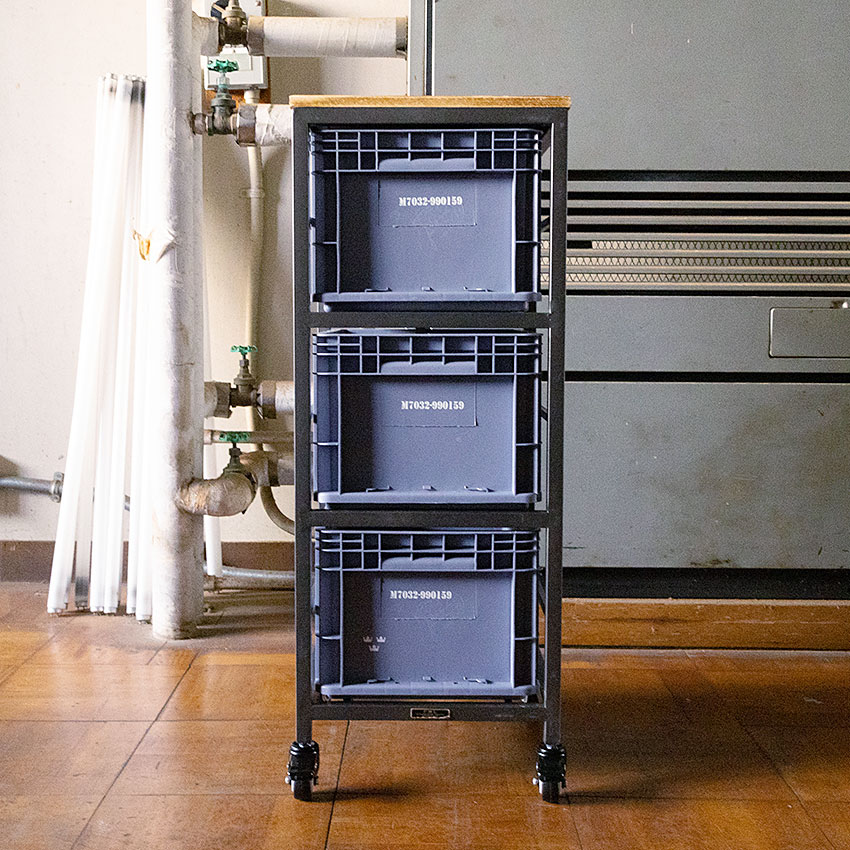 ミリタリーテイスト　アイアン＆プラスティック　キャビネット S　全国送料無料（沖縄・離島除く）　秘密基地系ファニチャー　FML |  | 01