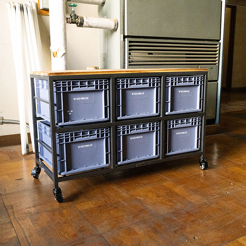 ミリタリーテイスト　アイアン＆プラスティック　キャビネット L　全国送料無料（沖縄・離島除く）　秘密基地系ファニチャー　FML | 