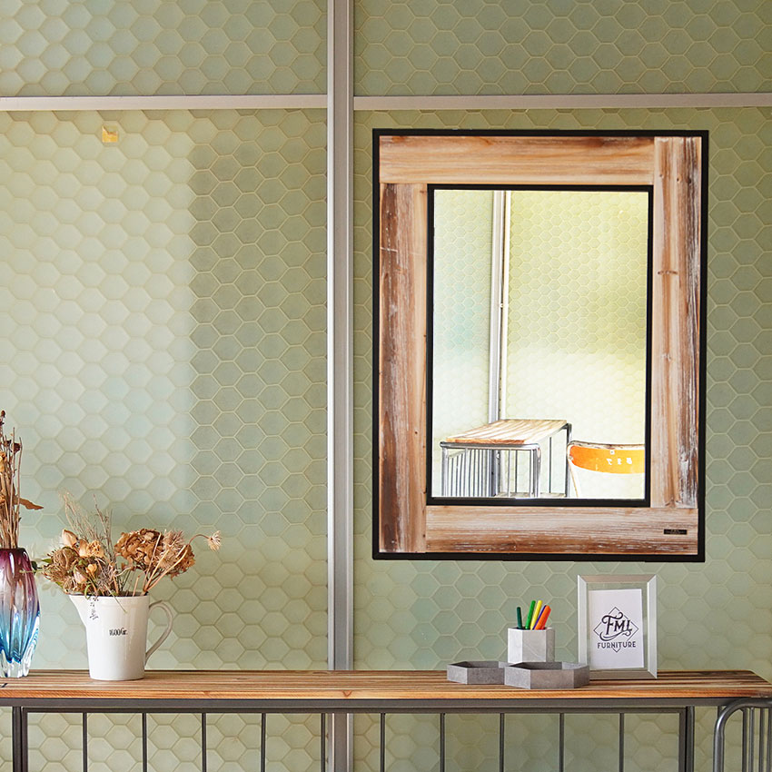 ミリタリーテイスト　ウォールミラー　全国送料無料（沖縄・離島除く）　壁掛け鏡　吊り鏡　秘密基地系ファニチャー　FML 爆買 | 