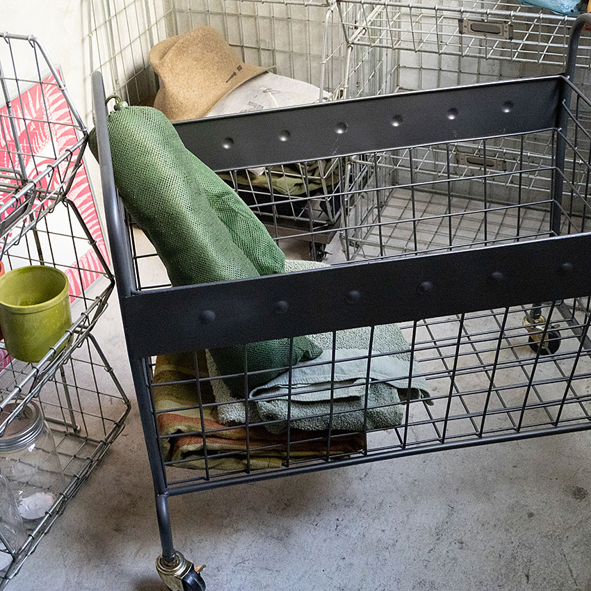 ミリタリーテイスト　メッシュカーゴ　（インダストリアルグレー）　全国送料無料（沖縄・離島除く）　秘密基地系ファニチャー　FML | 