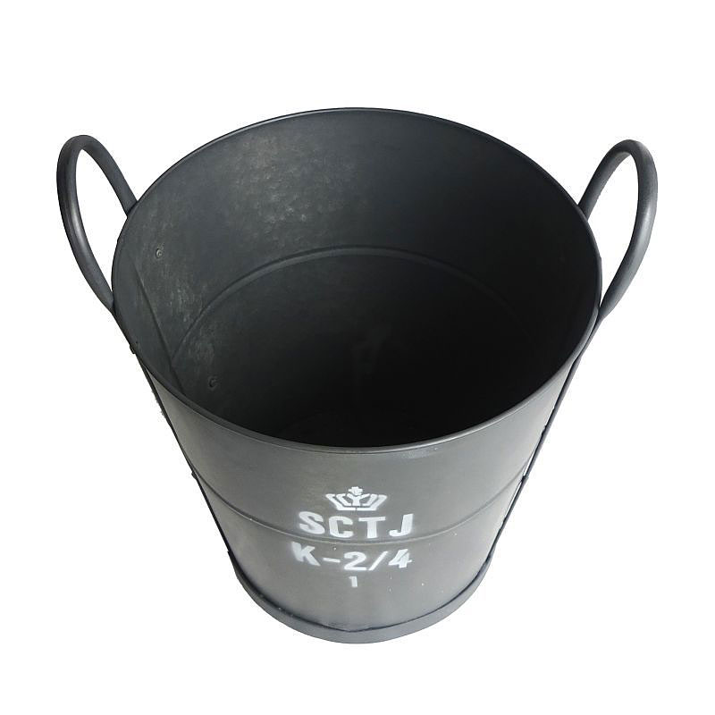 ミリタリーテイスト　デンマークタイプ　ブリキバケツ　（Lサイズ/大きい方）　秘密基地系ファニチャー　FML |  | 04