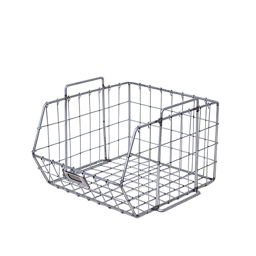 ミリタリーテイスト　メッシュスタッキングケース　シルバー　MODEL2511　W30×H21×D35cm　単品 ■ アメリカン雑貨 アメリカ雑貨 |  | 04