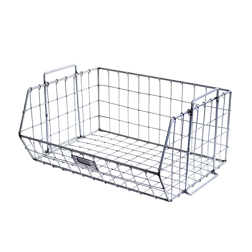 ミリタリーテイスト　メッシュスタッキングケース　シルバー　MODEL2512　W46×H21×D35cm　単品 ■ アメリカン雑貨 アメリカ雑貨 |  | 06