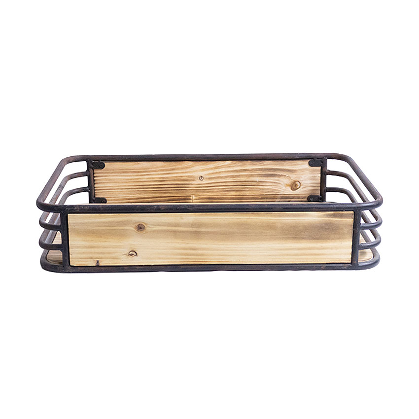 ミリタリーテイスト　ウッド＆アイアンケース　（Lサイズ/大きい方）　秘密基地系ファニチャー　FML ■ アメリカン雑貨 アメリカ雑貨 |  | 02