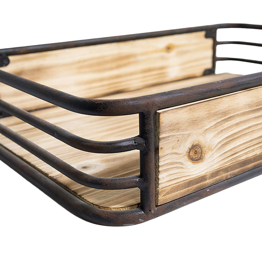 ミリタリーテイスト　ウッド＆アイアンケース　（Lサイズ/大きい方）　秘密基地系ファニチャー　FML ■ アメリカン雑貨 アメリカ雑貨 |  | 06