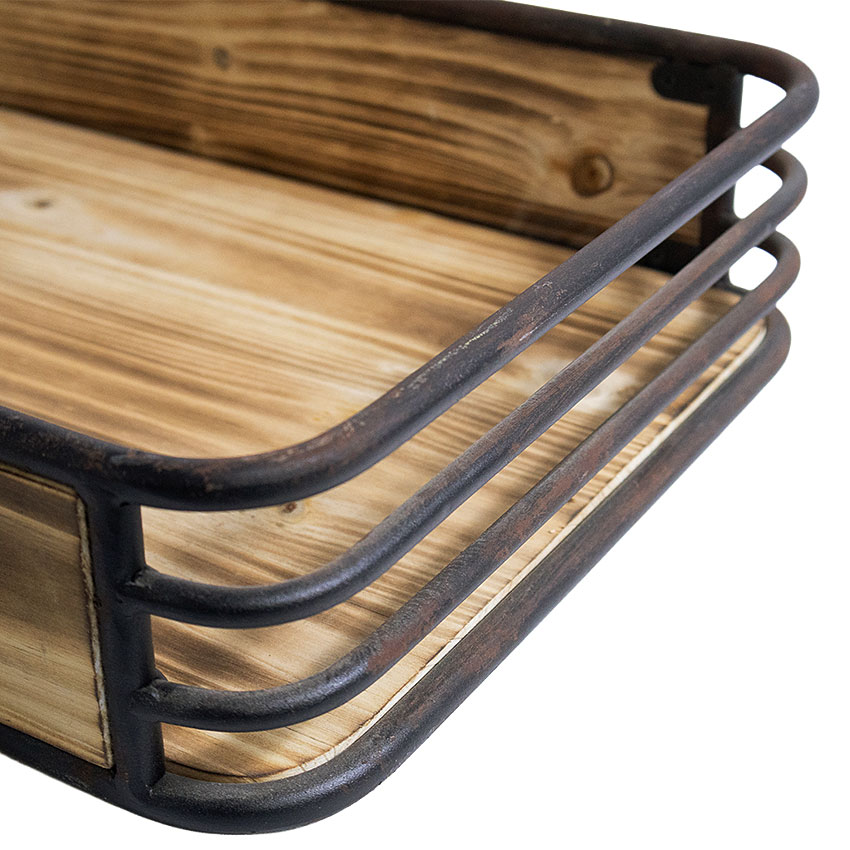 ミリタリーテイスト　ウッド＆アイアンケース　（Lサイズ/大きい方）　秘密基地系ファニチャー　FML ■ アメリカン雑貨 アメリカ雑貨 |  | 07