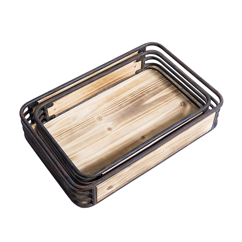 ミリタリーテイスト　ウッド＆アイアンケース　（Lサイズ/大きい方）　秘密基地系ファニチャー　FML ■ アメリカン雑貨 アメリカ雑貨 |  | 10