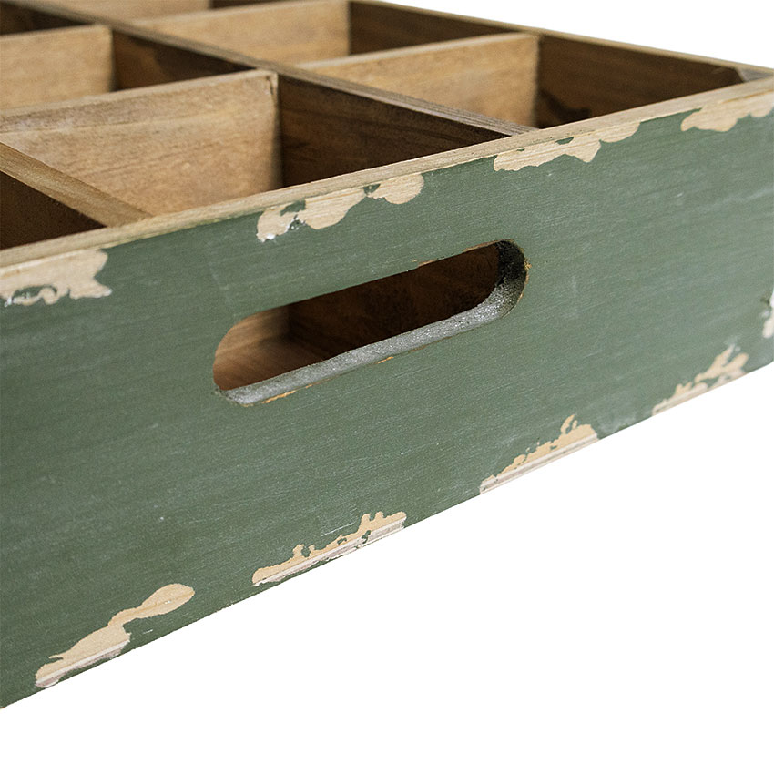 ミリタリーテイスト　ストレージウッドボックス　15仕切りタイプ　（オリーブ）　秘密基地系ファニチャー　FML |  | 06