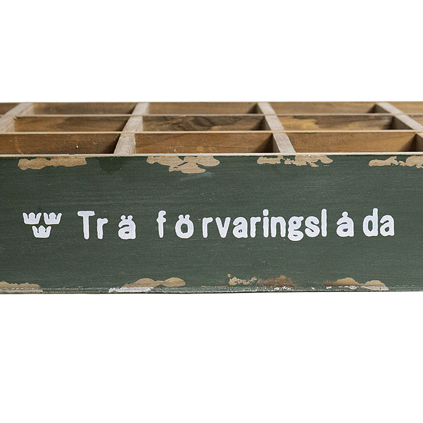 ミリタリーテイスト　ストレージウッドボックス　15仕切りタイプ　（オリーブ）　秘密基地系ファニチャー　FML |  | 09