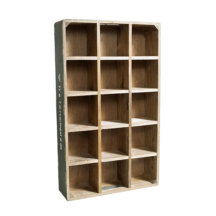 ミリタリーテイスト　ストレージウッドボックス　15仕切りタイプ　（オリーブ）　秘密基地系ファニチャー　FML |  | 11