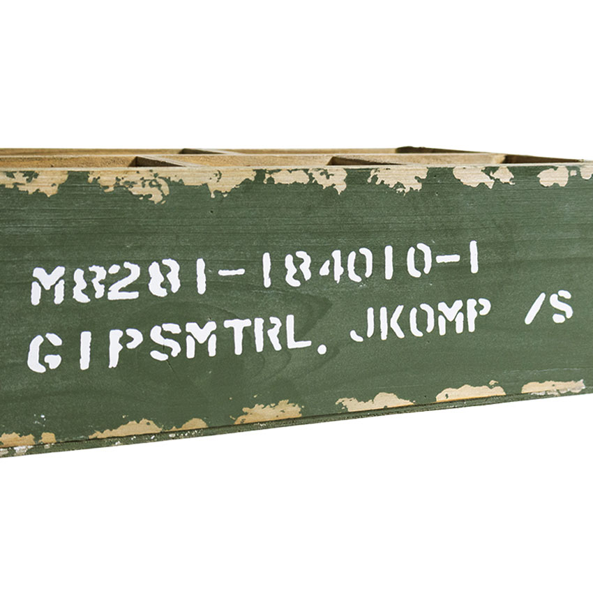 ミリタリーテイスト　ストレージウッドボックス　5仕切りタイプ　（オリーブ）　秘密基地系ファニチャー　FML |  | 05