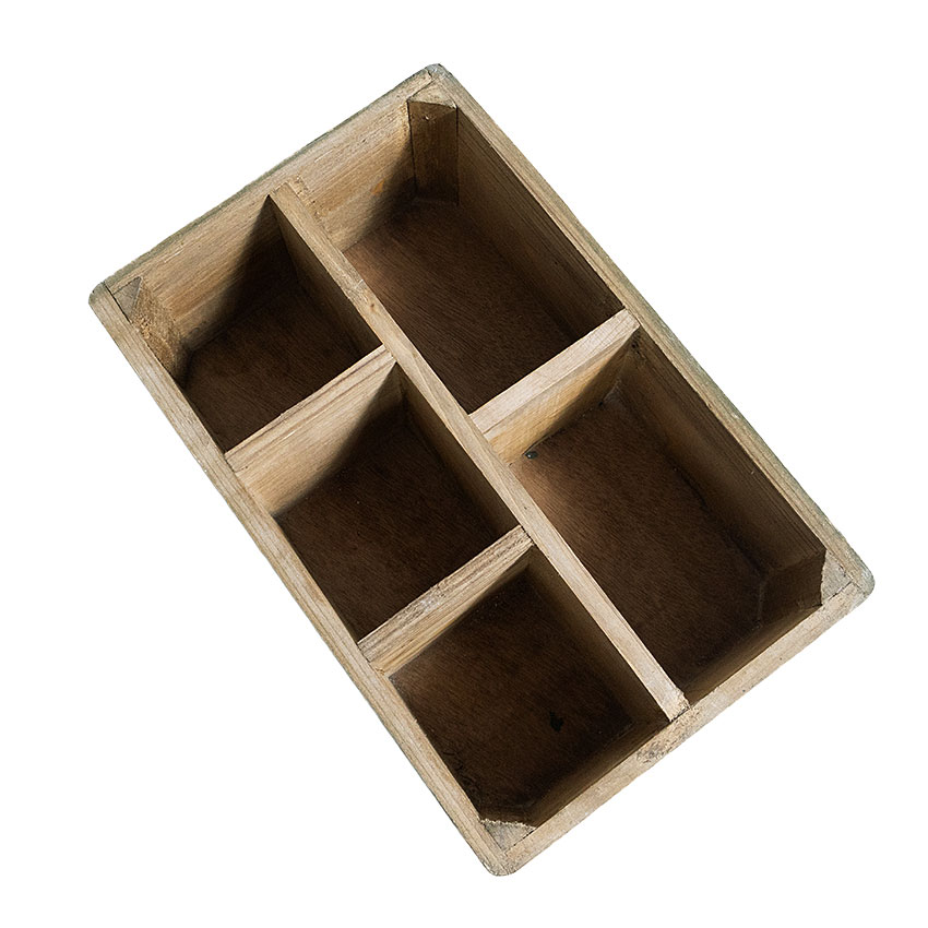 ミリタリーテイスト　ストレージウッドボックス　5仕切りタイプ　（オリーブ）　秘密基地系ファニチャー　FML |  | 09