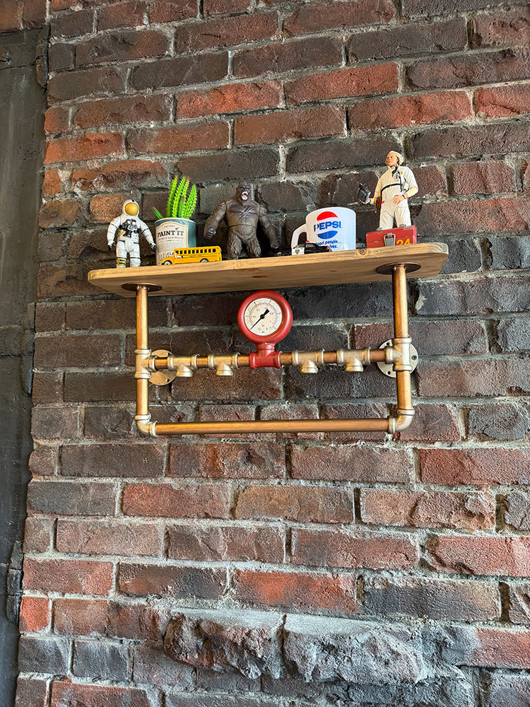 スチームパンク　インダストリアル　ウッドラック　（シルバー×レッド） ■ アメリカ雑貨 アメリカン雑貨 |  | 04