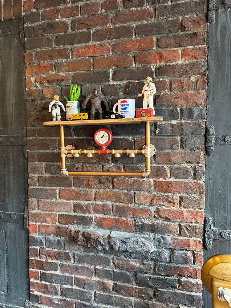 スチームパンク　インダストリアル　ウッドラック　（シルバー×レッド） ■ アメリカ雑貨 アメリカン雑貨 |  | 06