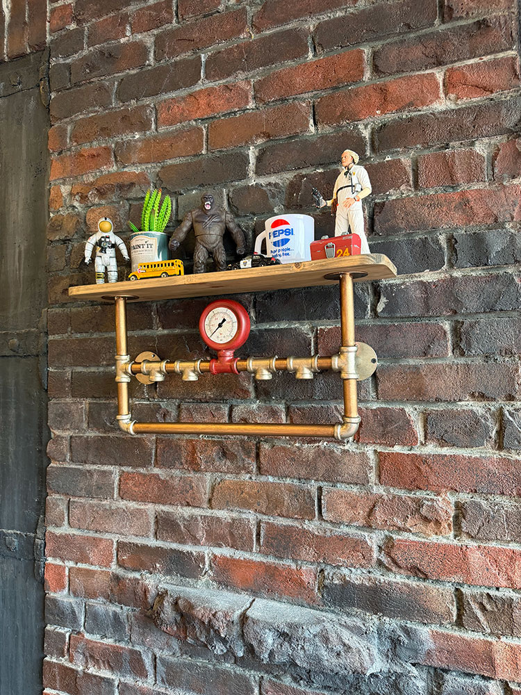 スチームパンク　インダストリアル　ウッドラック　（シルバー×レッド） ■ アメリカ雑貨 アメリカン雑貨 |  | 07