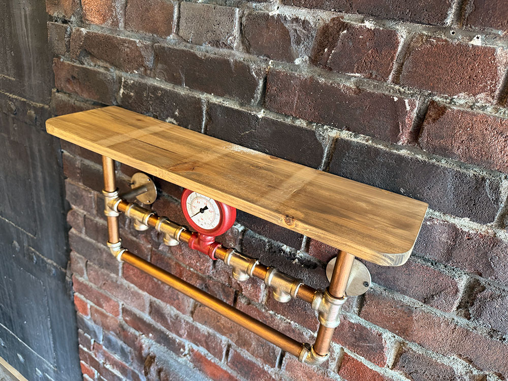 スチームパンク　インダストリアル　ウッドラック　（シルバー×レッド） ■ アメリカ雑貨 アメリカン雑貨 |  | 09